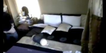 Wife copulates herself in the bedroom