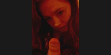 Giving her bf some oral joy in the morning