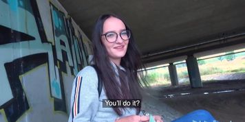 Public Agent Hot Czech body fucked under public bridge after sucking dick