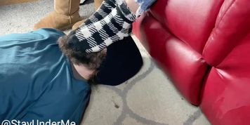 Cuck humiliation stinky feet cleaning date preparation