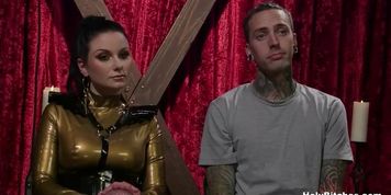 Brunette Mistress Tortured Tattoed Slave
