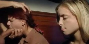 Blonde and Brunette suck and screw their boss and get assfucked