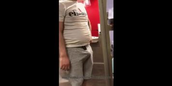 grabbing bulge in public at store Xposed
