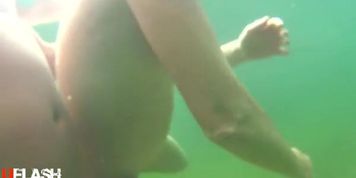 under water