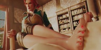 Triss Merigold - Triss Handjob and Footsniffing