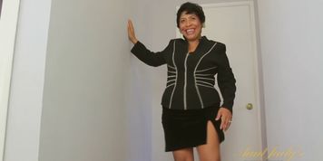 Aunt Judy's - Latin mommy Izabel strips and masturbates.