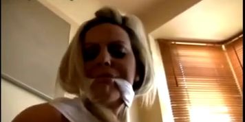 Cleave gagged blonde . . .