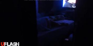 Spying sis in the ass