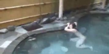 Asian babe is hot and bathing in the hot part6 - video 1