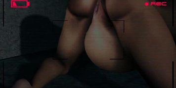 Belly Expansion and Birth (securitycamera)