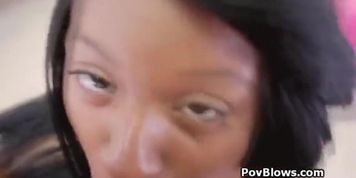 No hands blowjob by black bigtit
