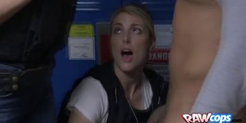 Horny white milfs dressed as cops arrive at the hood looking for the biggest black cock to fuck hard