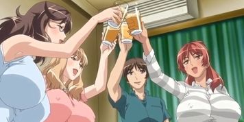 Three MILF Sharing one Young Man