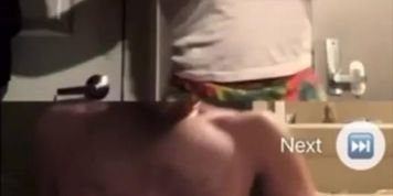Ebony Teen loves watching white cock cum