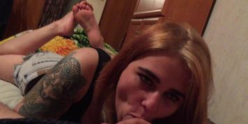 My sweet stepsis first gives me a first-class slobbery Blowjob , and wants me to cum on her prett