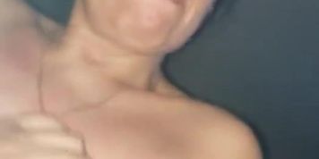 Older latina amatuer riding a hog