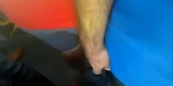 Dat cougar was fingered on her bum without any problem