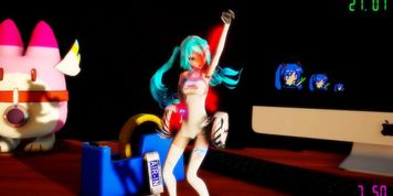 [3D MMD Shrink] Racing Miku Shrink Dance HQ (94 FPS) by AswaBaba