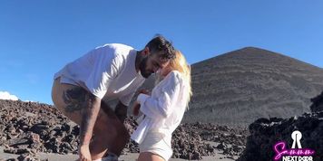 Public Sex - We Hiked a Volcano and He Erupted in My Mouth - Sammmnextdoor Da... (Real Couple)