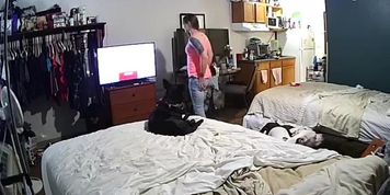 Wife changing on room cam