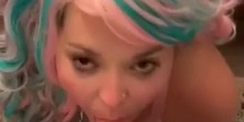 Cotton Candy Sub Sucking My Cock