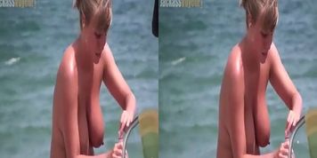 Big Boobs Beach In 3D