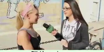 TV Reality show: Blonde teen girl takes blowjob for money