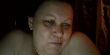 Hot Russian mature mom Maria play on skype