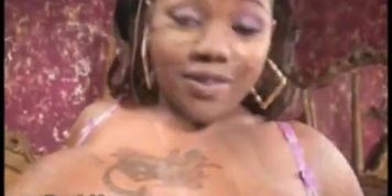 Big Booty Black Girl Plunges Her Pussy With A Big Dildo