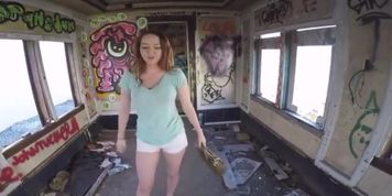 American big boobs redhead teen fucked for cash in abandoned train pov blowjob big ass milf