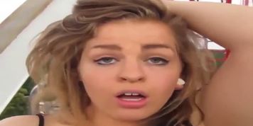 hot blonde girl orgasm in public