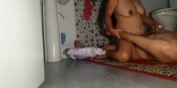 punjabi milf fucked in bathroom by lover