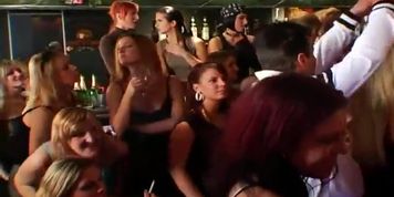 Sinfully chicks dancing and fucking in club
