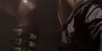 BBC Fucks Ebony Teen and Cums on Her Face in Public