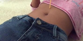 Belly button vs paint brush