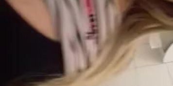 Young Dutch blonde showing nude body to daddy in the bathroom (Part 2)