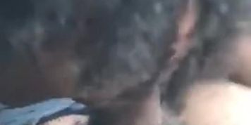 Sucking cock inside the car in front of the mall & gets caught!! (Police shows up)