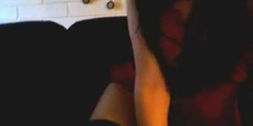 Emo Cam Girl Caressing Her Tits