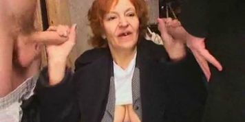 Russian Gang Boys Sucked By Old Slut
