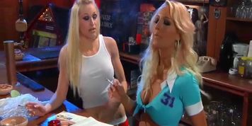 The gorgeous Danni Cody smoking sexy with her hot friend