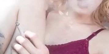 I ain't scared, I'll pull over right now, strip my dress & smoke seductively 4 u roadside !  Watch! (Blue Eyes)