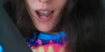 Public Masturbation Car Play! Hairy Hippie Slut in Gym Pants & Tie Dye Flashes Body (Hippie Chick, PinkMoonLust PinkMoonLust)