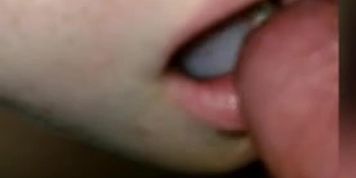 Taking 9 shots in my mouth, so much cum!