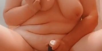 Amateur wand play in shower 