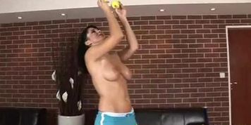 ONLYBREAST - Big breasts babe playing with balls and teasing wild
