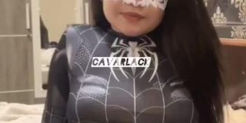 (TELEGRAM : PUKZE ) Seneng Banget Kena Entot Geby Kostum Spiderman