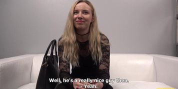 Natural Blonde Takes Dick At Casting