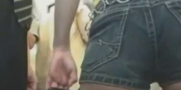 anthomaniac girl in train gives geek handjob