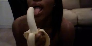 Cute Chick Gets It On And Teases With A Banana