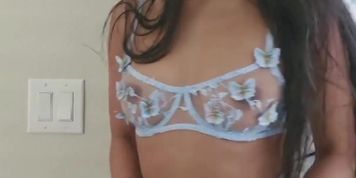 Demure Asian Girl Strips and Plays with Her Pussy (Jada Kai)